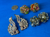 Lovely Bracelets & Pierced Earrings Crystal Rhinestones - 6