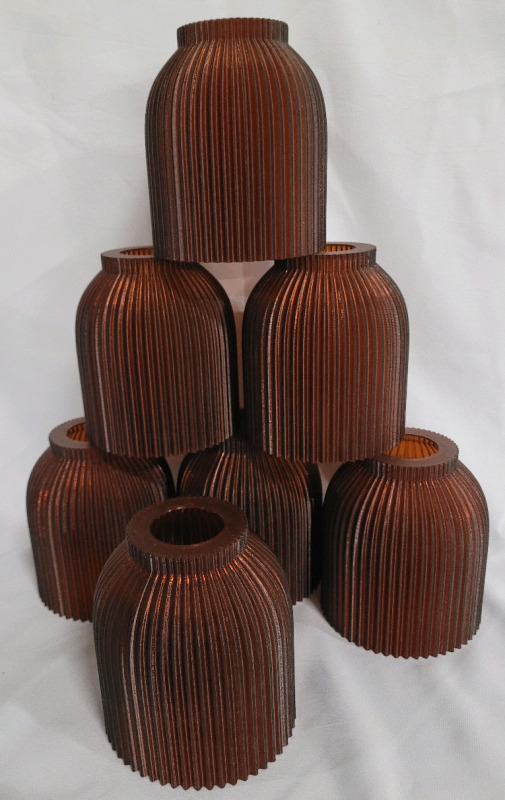 3Deco Studios MCM Style Plastic Amber Pendant lampshades , 7 Shades - New