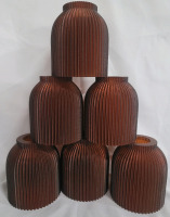 3Deco Studios MCM Style Plastic Amber Pendant lampshades , 6 Shades - New