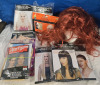 Assorted Halloween Wig Lot | Includes 6 Wigs & 2 Bald Caps + More !