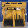 13Pcs New | Dewalt Black Oxide Drill Bit Set | Model# DW1163