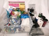 Large Lot of Craft Supplies and Party Decorations
