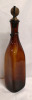 Amber Glass Bottle With Wooden Stopper - 2