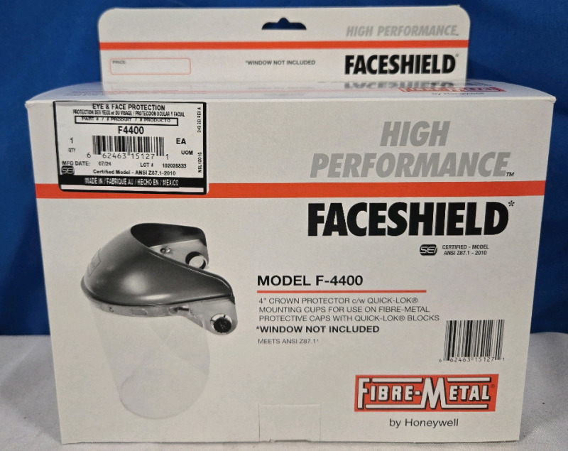 New | Fibre-Metal High Preformance Face Shield | Model# F-4400 * Retails For $30+ *