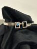 Sterling Silver Blue Topaz Buckle Bracelet - 2