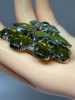 Stellar Green Tiered 3 Layered Brooch Glass - 5