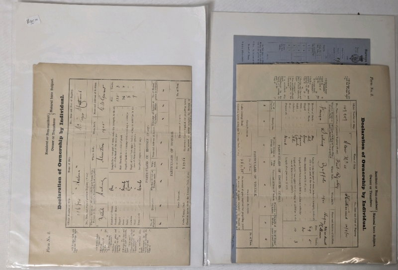 1905 Declaration Of Ownership Sailing Ship "Helena" Merriton, 1901 Ownership & Survey Of "Scow No. 4" Built In Buffalo Niagara Region Nautical History