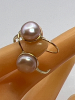 14K Yellow Gold Leverback Pink Pearl Earrings - 6