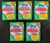 1984 5 Unopened Topps Major League Baseball The Real One Wax Packs 15 Picture Cards 1 Stick Bubble Gum , Possible Don Mattingly Rookie Card