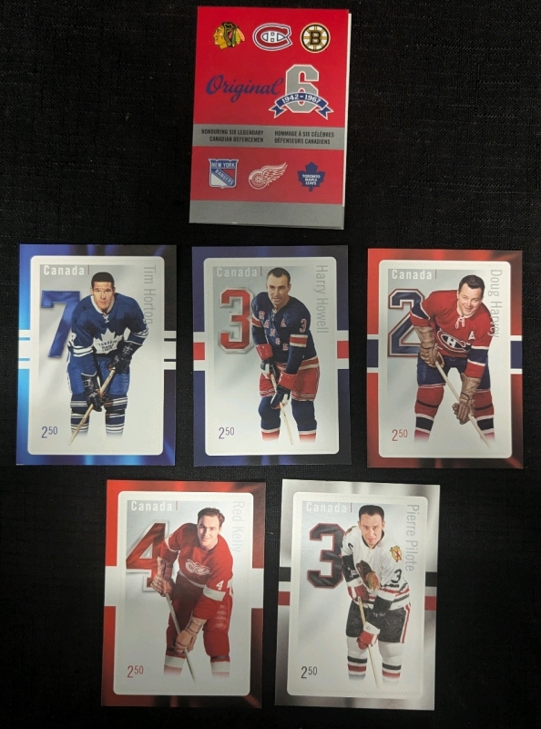 2014 Canada Post NHL Hockey - Original 6 Stamps , $2.50 Value Each - 5 Stamps