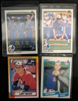 1990 - 4 Larry Walker Rookie Cards - 2 Upper Deck/1 Topps/1 Fleer - MLB Baseball