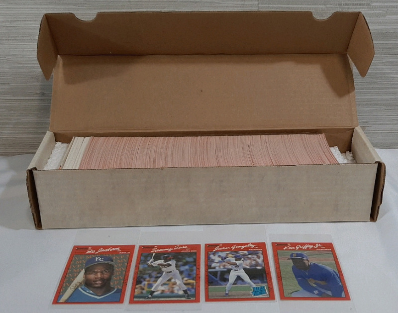 1990 Don Russ Baseball Trading Card Set, #1-716, Includes Ken Griffey Jr, Juan Gonzalez, Sammy Sosa, Bo Jackson