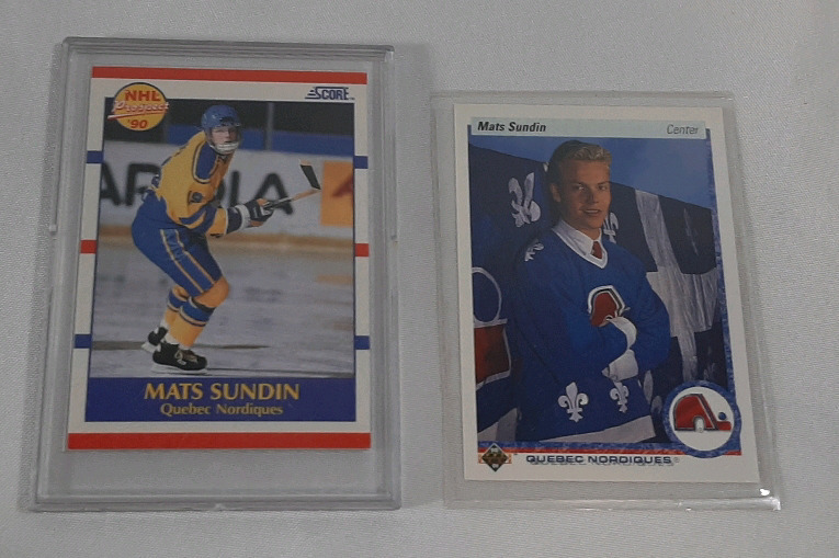 1990 Score & Upper Deck NHL Hockey Mats Sundin Rookie Cards