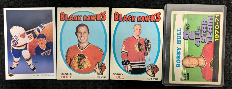 NHL Hockey - Hull Family - 4 Cards - Upper Deck/O-Pee-Chee