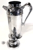 Large MCM Chrome Cocktail Server / Shaker & Mini Silverplate Sugar Scuttle | Shaker 12" Tall - 2