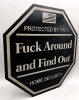 New "Protected by FAFO, F*ck Around and Find Out" Wood Sign 11" - 3