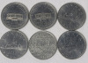 1973 - 1983 Canadian One Dollar Coins . 1973 ×2 , 1980 , 1981 , 1982 , 1983 . Six (6) Coins