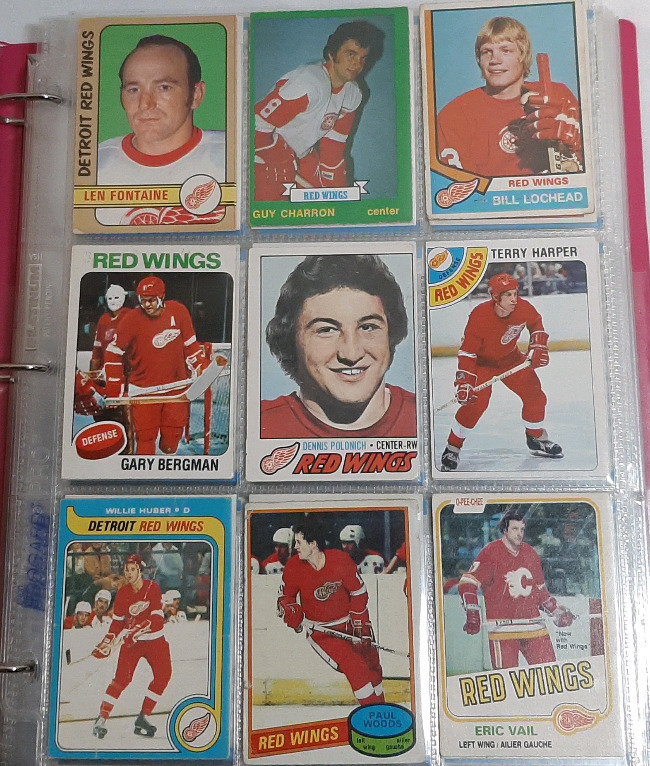 1972-2023 Detroit Red Wings NHL Hockey Trading Cards - 234 Cards, No Doubles