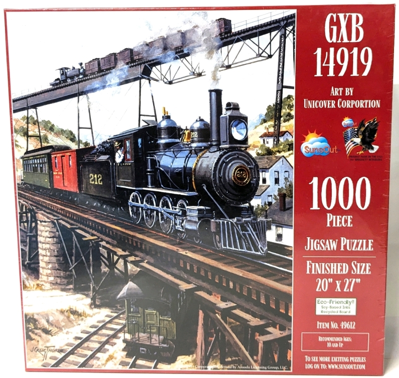 New Locomotive 1000-Piece Jigsaw Puzzle | GXB 14919 | Finished Size 20" x 27"