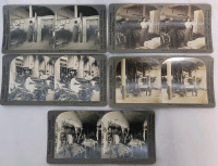 Vintage Keystone View Company Stereoview Cards , Five (5) View Cards