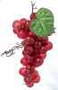 25+ Pieces of Artificial Decorative Fruit, Gourds & Nuts | Deep Purple Grapes 12" Long - 3