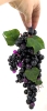 25+ Pieces of Artificial Decorative Fruit, Gourds & Nuts | Deep Purple Grapes 12" Long - 4