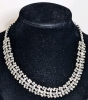 5 Silver Tone Rhinestone Necklaces | Up to 30" Long - 6