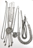 5 Silver Tone Rhinestone Necklaces | Up to 30" Long - 8