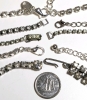 5 Silver Tone Rhinestone Necklaces | Up to 30" Long - 9