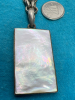 925 Sterling Rectangular Mother of Pearl Pendant - 3