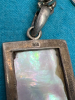 925 Sterling Rectangular Mother of Pearl Pendant - 4