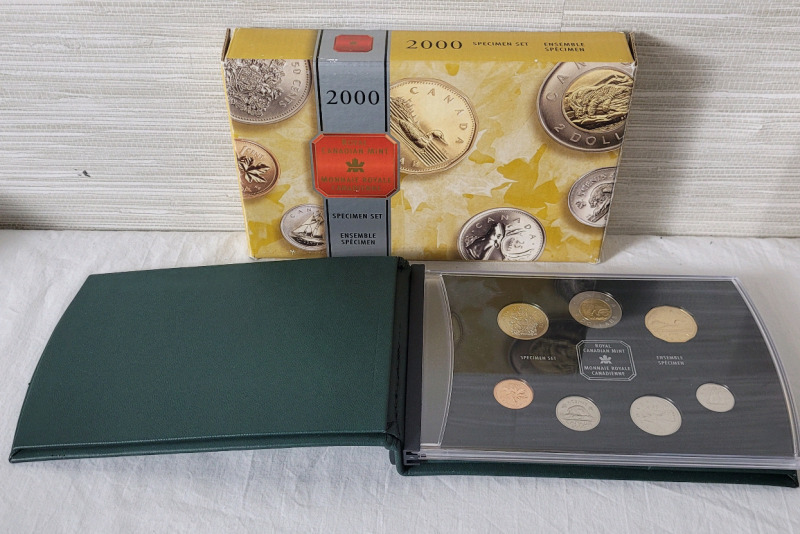 2000 Canadian Specimen Coin Set in Case w/Original Box , Uncirculated