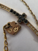 Swarovski signed Sideways Cross Necklace - 4