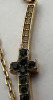 Swarovski signed Sideways Cross Necklace - 7