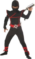 New Kids Size Medium (8-10) | Stealth Ninja Costume by California Costumes (Note: Does Not Include Bonus Ninja Figure)