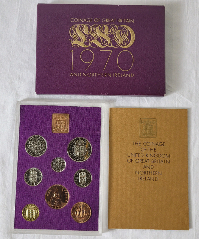 1970 Great Britain / Northern Ireland Coin Set in Case , Uncirculated