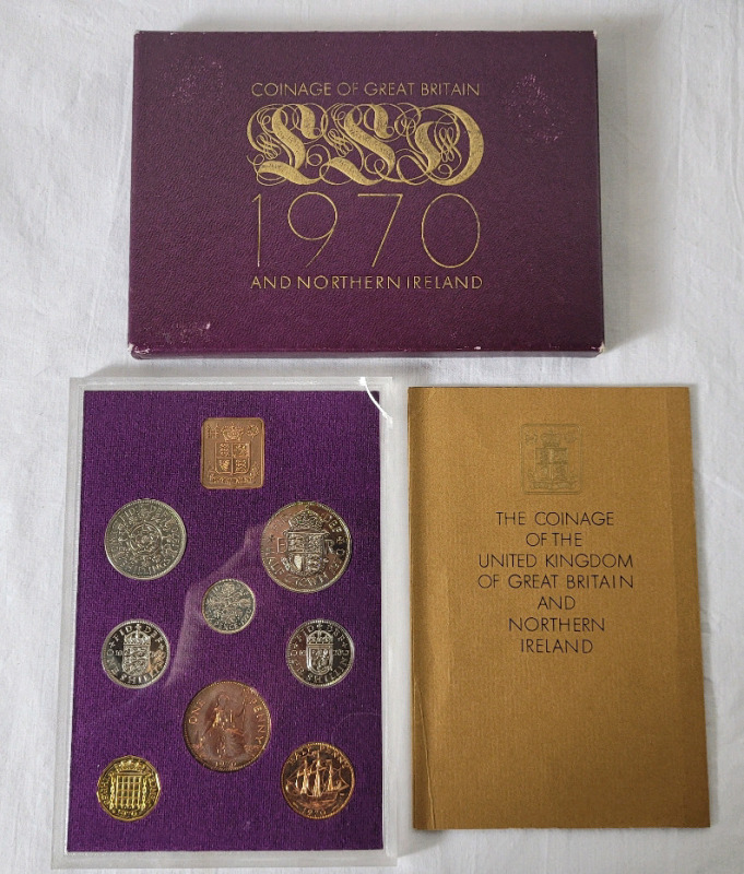 1970 Great Britain / Northern Ireland Coin Set in Case , Uncirculated