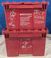 2 | McKesson 15" x 22" x 9" Stackable Storage Bins With Interlocking Lids