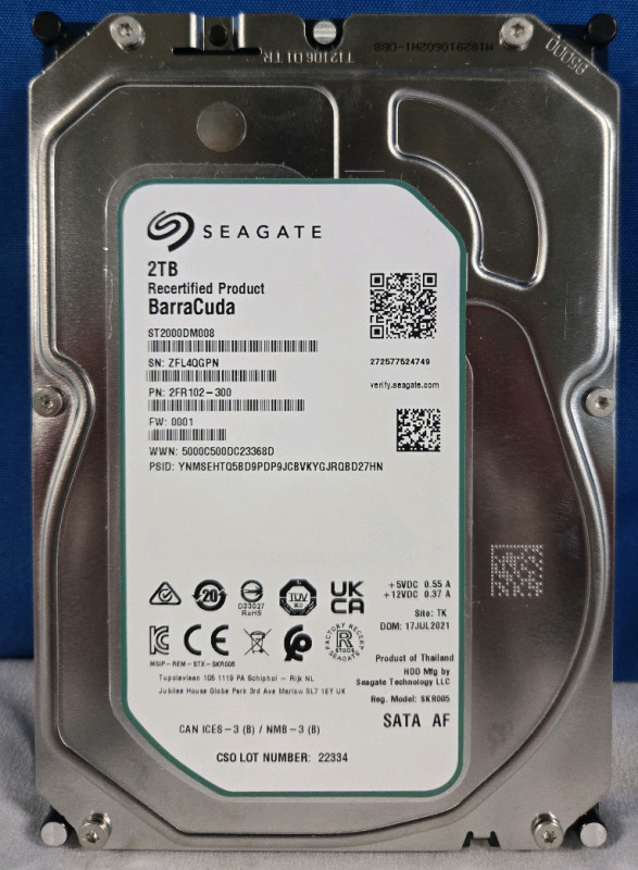 Seagate | 2TB Hard Drive For Extra Storage On Your Computer | Appears To Have Never Been Used | Hard Drive Measures 6" x 4"