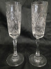 4 Pcs New | Crystal Decanter & Champagne Flute Set | ( 2 ) Decanter W/ Pinwheel Design Tallest Measures 13.5" & ( 2 ) Champagne Flutes W/ Pinwheel Design 8¼" Tall - 3