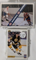 Lot Of 1992 Ultimate Trading Card Hockey 75th Anniversary Complete 100 Card Set & 1991-92 Upper Deck Pro Set Euro Stars Full 18 Card Set