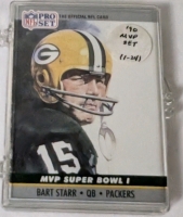 1990 NFL Pro set Super Bowl MVP - Complete 24 Card Set Super Bowl I - XXIV