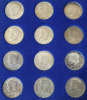 1964 - 1984 United States Kennedy 50 Cent Half Dollar Coin Set in Case , includes 1964 - 1970 Silver Half Dollars (7 coins) plus John F Kennedy Bronze Medal . All Coins Uncirculated - 4