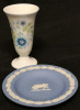 Wedgwood Vase 4" Tall & Plate 4.4" Diameter - 4