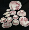 33 Pieces Pallissy Pottery Ltd Lakeland Pink Pattern