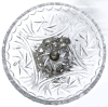 Pinwheel Crystal Handled Compote Bowl w Hanging Pendalogues / Prisms (Some Missing) | 8.75" Diameter x 9.25" Tall - 3