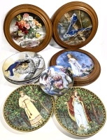 10 Vintage Decorative Plates | 3 in Van Hygan & Smythe Wood Frames | Wedgwood, Royal Worcester, Knowles, Reco, Bradex + Norfin Trolls' "Troll Maiden"