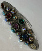 Fabulous Large Colored Oval & Round Aurora Rhinestones Vintage Brooch - 5