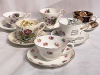 6 Vintage Teacups & Saucers - Tuscan, Spode, Royal Victorian +