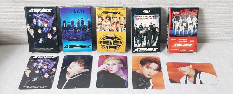 5 Packs of Ateez Lomo Cards, 30 Cards in Each Pack